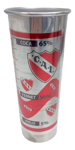 Vaso Aluminio Fernetometro Fernet Medidor Cuadro Futbol 1.4l