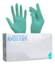 Comprar Guantes Desechables De Nitrilo Ambiderm Colores Tallas 100pz Color Verde Claro Talla M