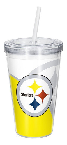 Copo Com Canudo Luxo Nfl Pittsburgh Steelers