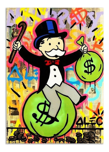 Cuadros Alec Monopoly En Canvas Graffiti Art Urban Modernos Color Alec Monopoly Pop Art
