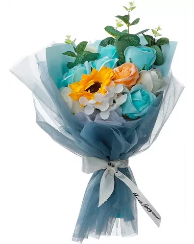 GENERICO Papel Coreano Para Arreglos De Flores 20 Pcs Azul