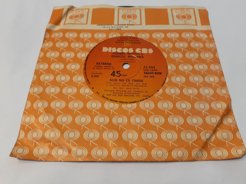 Too Much, Too Little, Too Late, Johnny Mathis Simple 7'' Nm