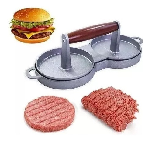 Prensa Plancha Molde Para Hamburguesas Casera Doble