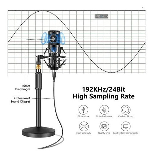 Imagen 4 de 8 de Microfono Para Grabación Podcast, Youtube Neewer Con Soporte