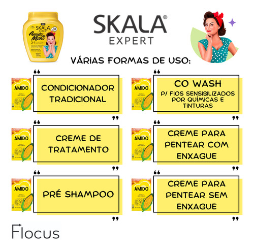 Kit Amido De Milho Hidratante Oleococo Capilar Bucha Vegetal