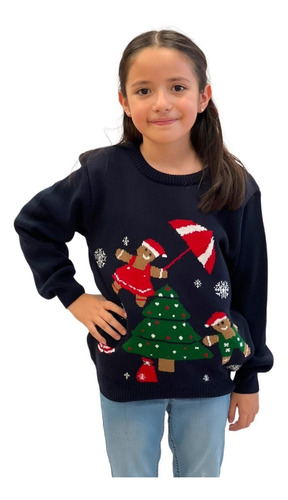 Imagen 2 de 5 de Sueter Navideño / Ugly Sweater Niños Arbolito Y Galletas