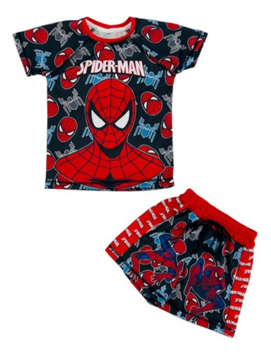 Playera Y Short De Spiderman Y Sus Aventuras Ligero Y Fresco