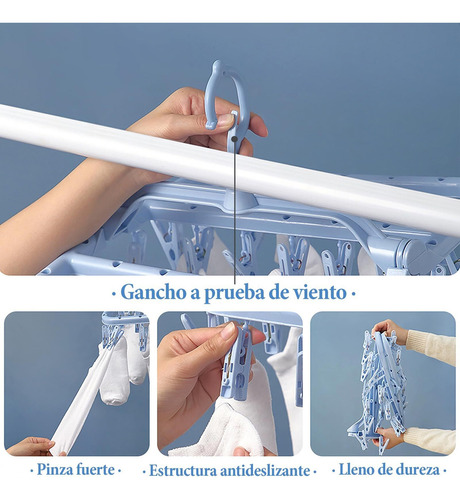 Portátil Plegables Plástico Estante De Secado Para Colgar