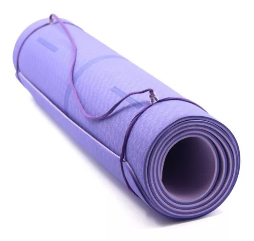  DRGRG Esterilla de yoga antideslizante para fitness, yoga,  pilates, fitness, esterilla de yoga para yoga, pilates, fitness (color  morado, tamaño: 0.394 in) : Deportes y Actividades al Aire Libre