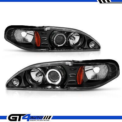1994-1998 Ford Mustang Cobra Led Halo Black Projector He Gt4