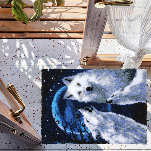 Latch Hook Rug Kit Costura Animal Stitch Kit Para La