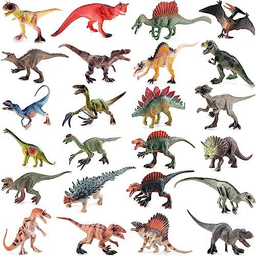 Olrma 24pcs Dinosaurio De Plástico Juguetes De Figura Para N