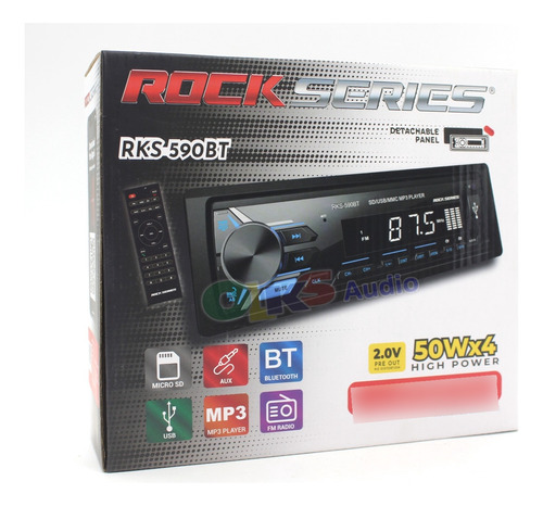 Autoestéreo Bluetooth Usb Aux In 4rca Rockseries Rks-590bt