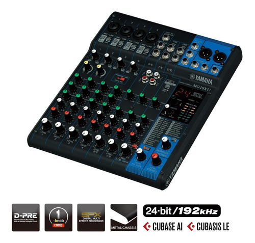 Mezcladora Yamaha 10 Canales Con Efectos Y Usb Mg10xu Msi