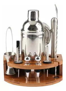 Kit Bar Cóctel 12 Pz Barman Jigger Destapador Utensilios