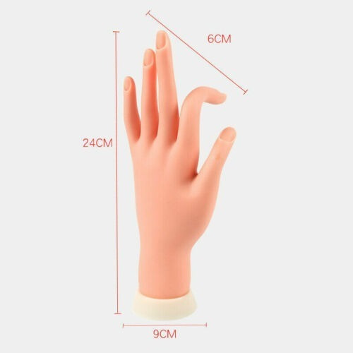 Mano De Práctica Para Uñas Acrílicas + 5 Dedos