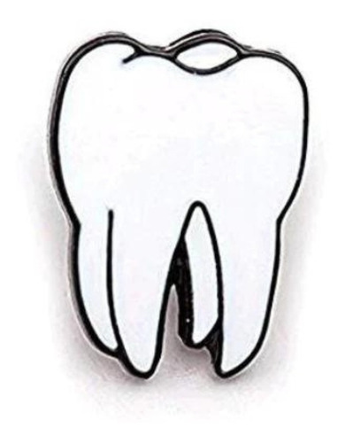 Pin/broche Para Dentistas De Una Muela / Diente 