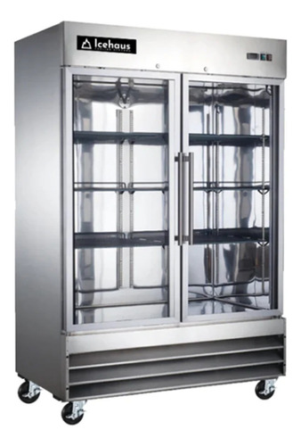 Refrigerador Acero Inoxidable Icehaus Puerta Cristal 0-4°c