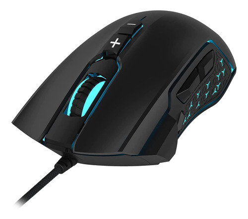 Mouse Gamer Con Luz Rgb Hasta 7200 Dpi 8 Botones Negro 