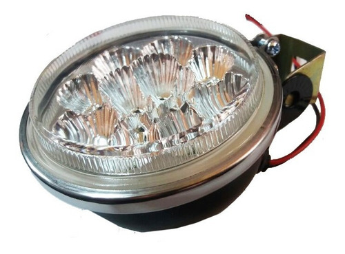 Imagen 2 de 8 de Faros Auxiliares Led X2 Redondos 12led 95mm Moto Cuatri Par