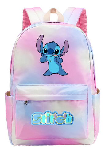 Mochila Para Libros Escolares 1stitch Para Niñas, Bolsa Inte