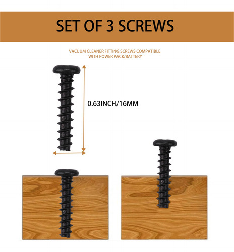 Juego De 3 Tornillos Para Aspiradora Inalámbrica V7 V8 V10 V