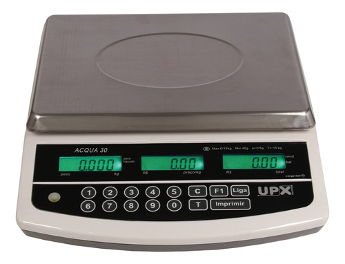 Balança comercial digital UPX Solution Acqua premium 30kg 110V/220V 293 mm x 210 mm