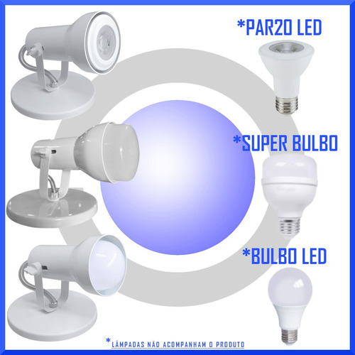 Imagem 2 de 7 de Spot De Sobrepor Espelho Banheiro Corredor Par20 Led