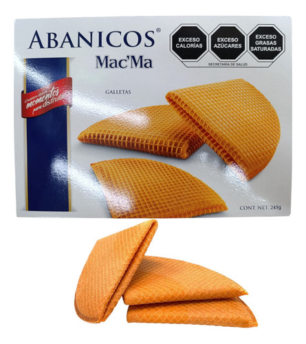 Abanicos Galletas Wafer 7 Cajas De 245g Mac Ma
