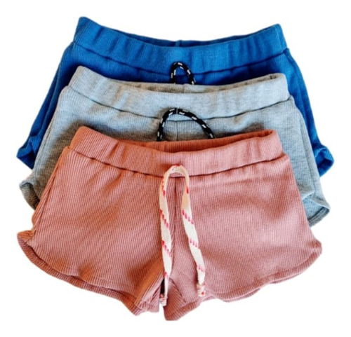 Short Nena Algodon Morley Varios Colores Talle 2, 4 Y 6