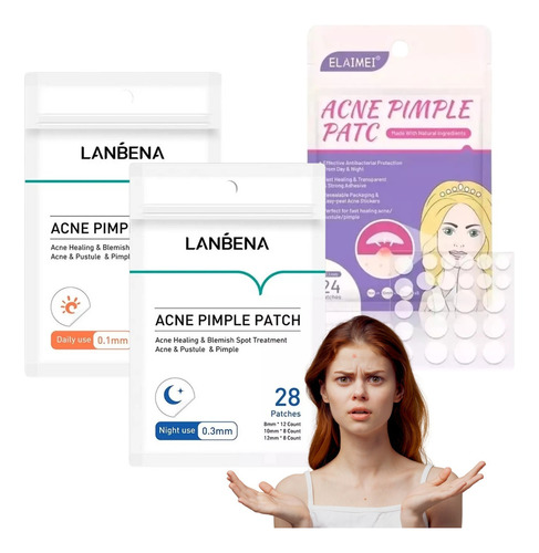 Parches Acne Dia/ Noche Quita Acne Espinillas Tapa Acne F Tipo de piel Todo tipo de piel