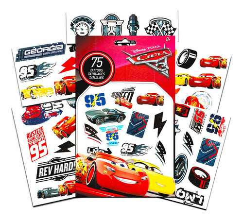 Set De Tatuajes Temporales De Disney Cars Para Niños Como Re