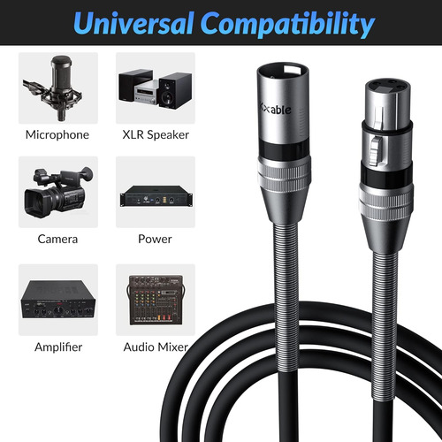 Cable Xlr A Xlr (1 Pie, Paquete De 6) Varios Xlr Mi De Prime