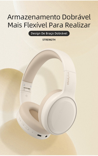 Fone De Ouvido Lenovo Th30 Sem Fio, Bluetooth 5.1, Headset