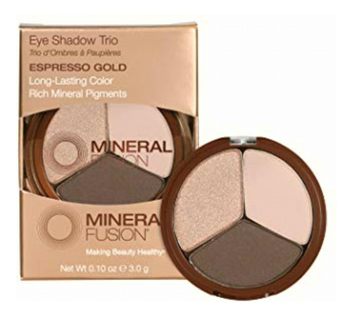 Mineral Fusion Eye Shadow Trio, Espresso Gold, .1 Ounce