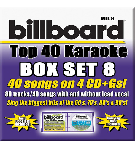 Cd: Billboard Top 40 Karaoke Box Set 8 [4 Cd] [par De 40+40