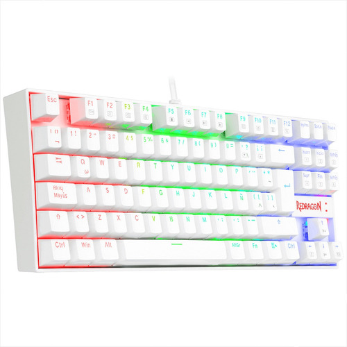 Teclado Mecánico Redragon K552rgb Kumara Blanco, Switch Azul