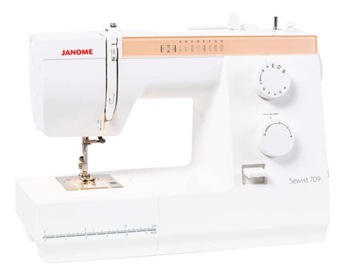 Janome Sewist 709 - Máquina De Coser, Color Blanco