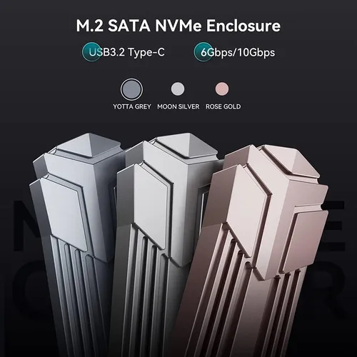 Yottamaster M.2 Nvme Sata Ssd Recinto, Usb C 3.2 10gbps Nvme