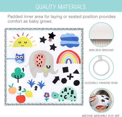 The Peanutshell Unisex Baby Play Gym Y 7-in-1 Play Mat-playm
