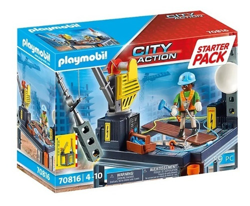 Playmobil 70816 Starter Pack Construcción Con Grúa