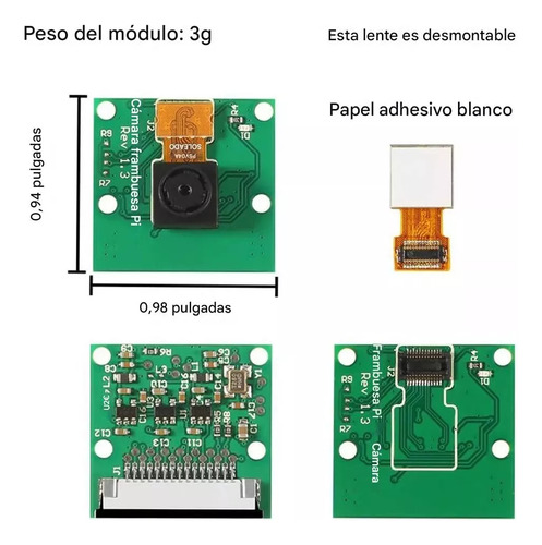 Modulo De Cámara Raspberry Pi Zero/zero W/zero 2w Ov5647 5mp