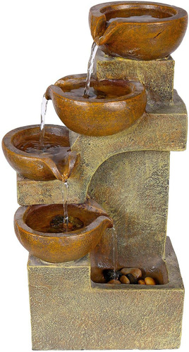 Fuente Alpine Cascada Agua Niveles Café        