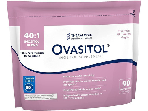 Ovasitol Inositol Polvo 90 Días 180packs, Theralogix,