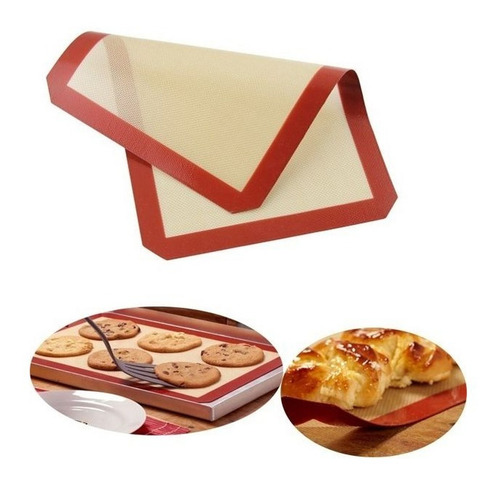 Imagem 2 de 6 de Tapete De Silicone Para Assar Tapete Culinário 51x32cm 250ºc