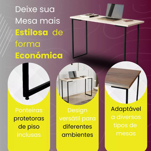 Pé Mesa Base Industrial L Altura 75 Cm Escrivaninha Angular