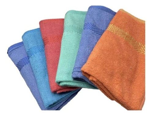 Set 6 Toalla Baño Algodon 140cmx70cm Liso Stj-5