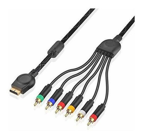 Urwoow Ps3 Componente Av Cable 6 Pies 6 Hilos Premium De Alt