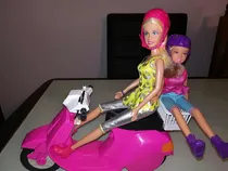 Comprar Motocicleta Barbie Y Kelly,con Accesorios(cascos Y Mochilas)