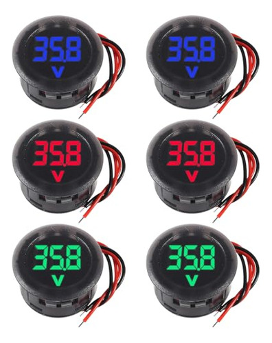 Medidor De Voltaje Para Automóvil De 6 Pzas Cc De 4 A 100 V
